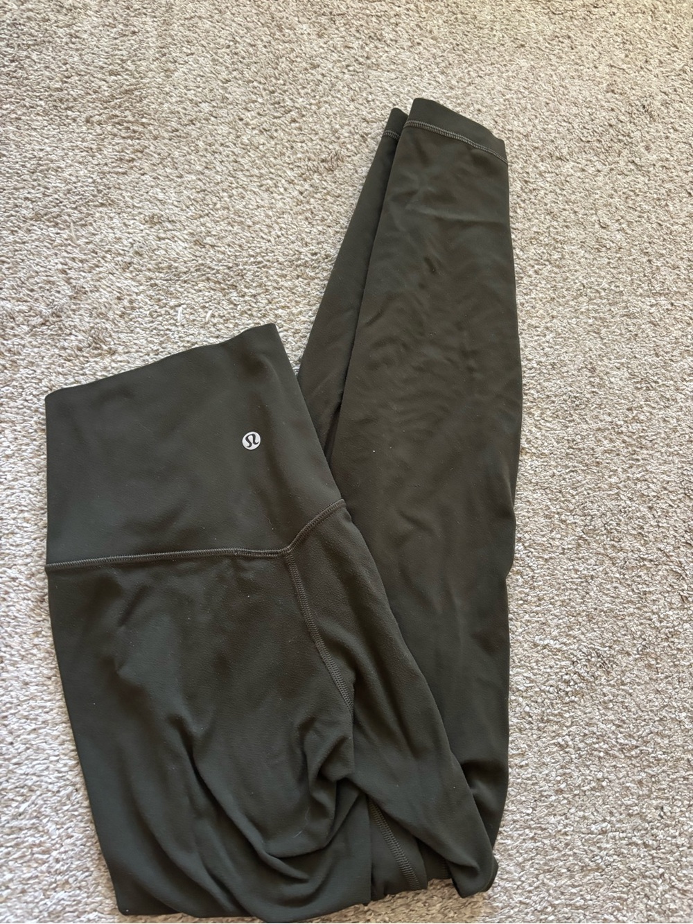 Lululemon Olive Green High-Rise Leggings